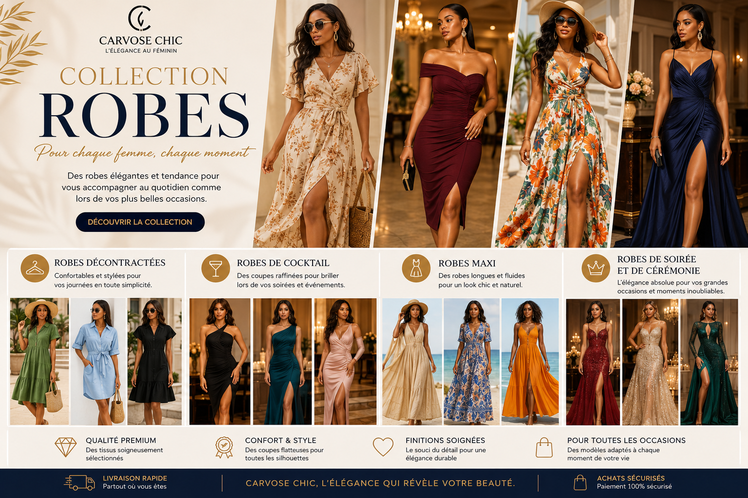 👗 Collection Robes – Carvose Chic