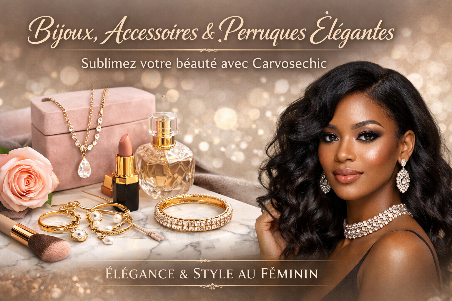 Sublimez votre beauté – Bijoux, Accessoires & Perruques Élégantes