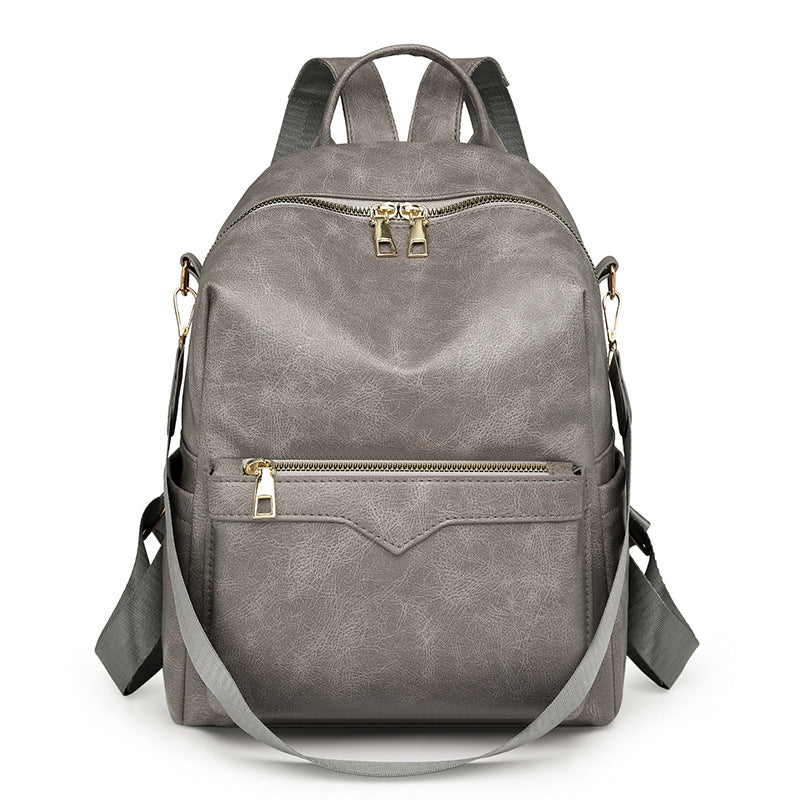 Sac à dos femme élégant uni, grande capacité pour le quotidien