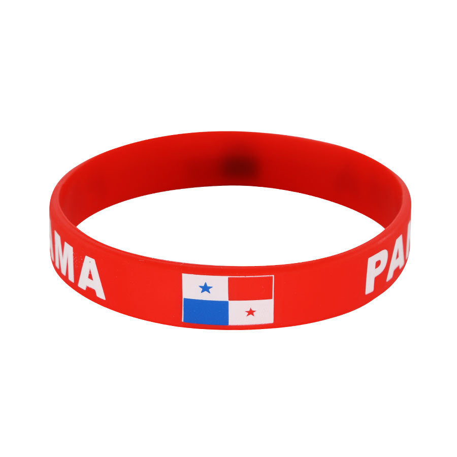 Bracelet drapeau silicone unisexe – accessoire sport 20 cm, style FIFA