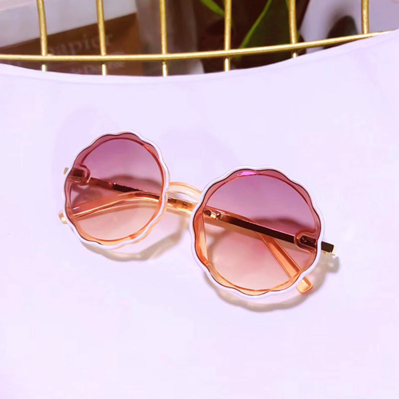 Lunettes de soleil vintage rondes cadre vague – enfants Carvose Chic