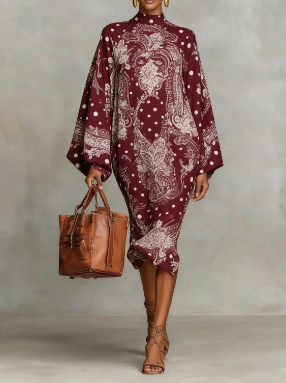 Robe flowy imprimé digital rétro frais – tendance printemps 2026