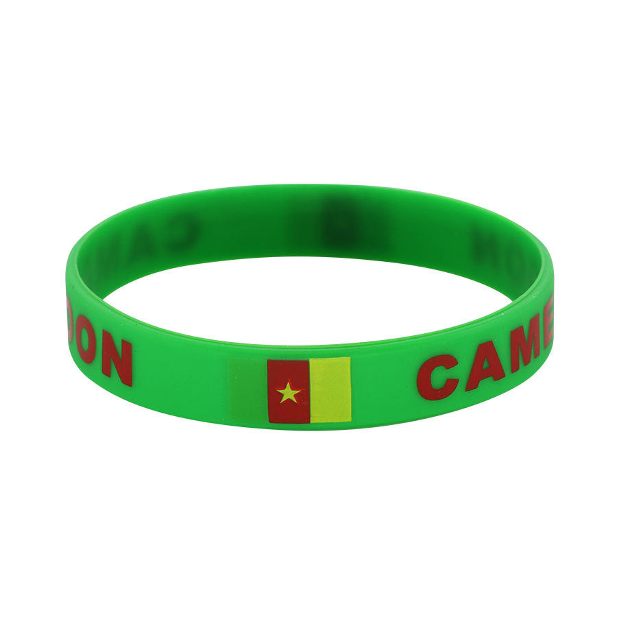 Bracelet drapeau silicone unisexe – accessoire sport 20 cm, style FIFA