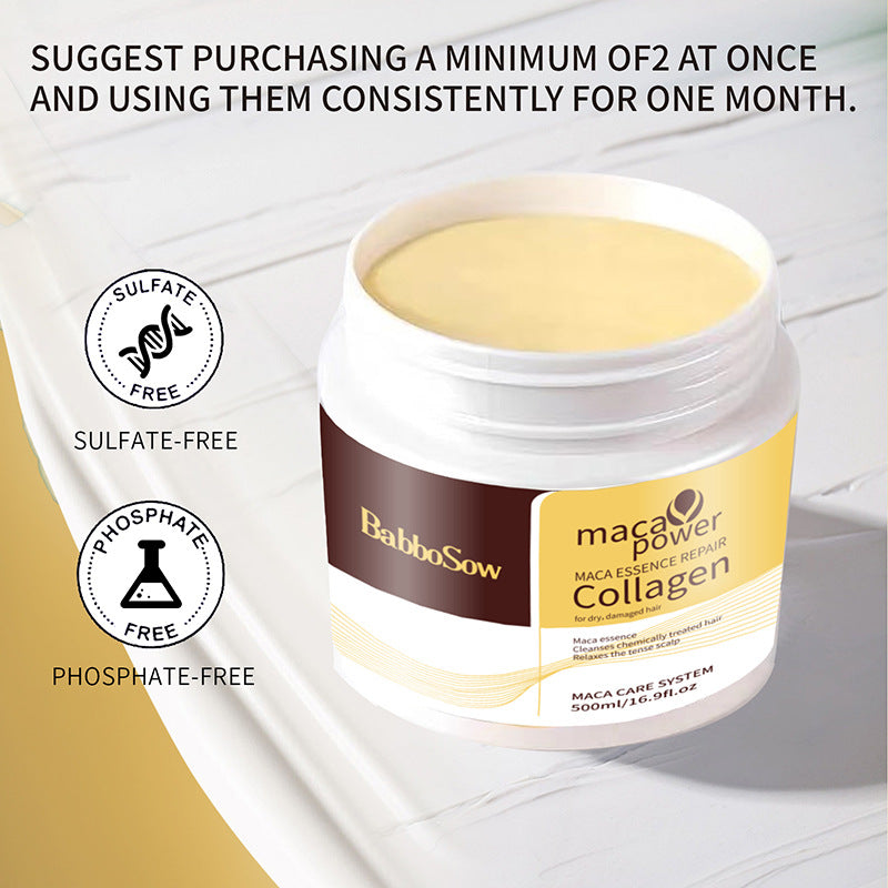 Mascarilla capilar con colágeno hidratante y nutritiva – tratamiento profundo reparador con aceites esenciales