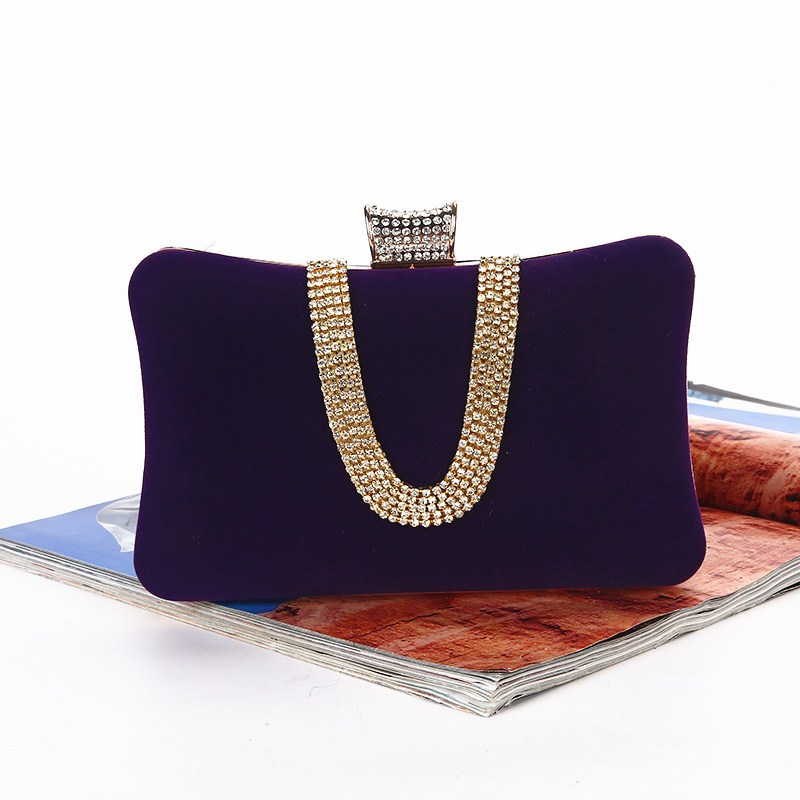 Sac en suédine style européen et américain avec motif en losange