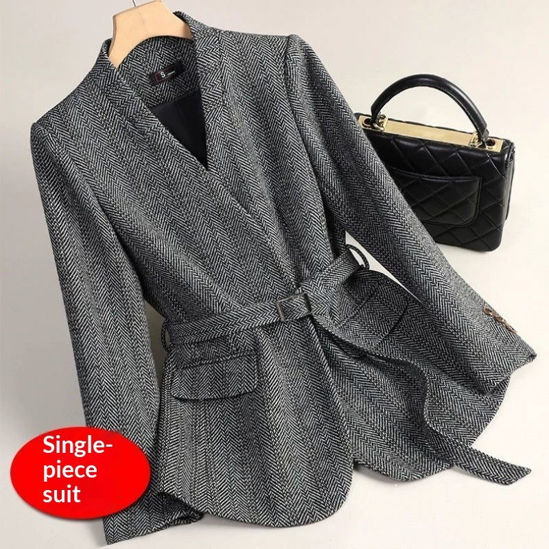 Blazer Laine Femme Sophistiqué Élégant