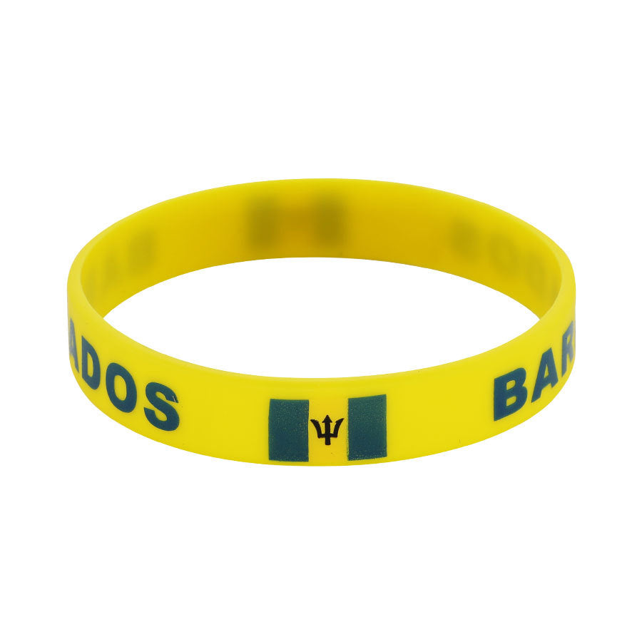 Bracelet drapeau silicone unisexe – accessoire sport 20 cm, style FIFA