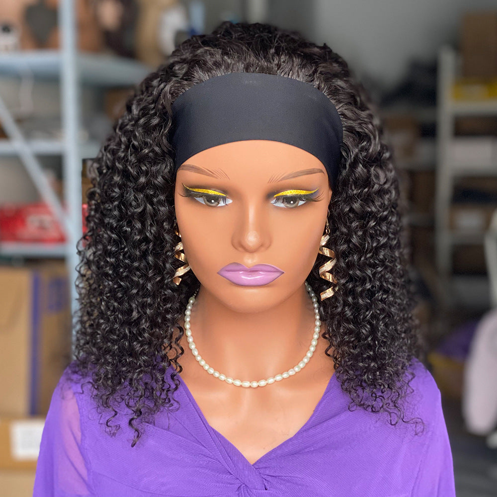 perucas cacheadas com faixa em cabelo humano