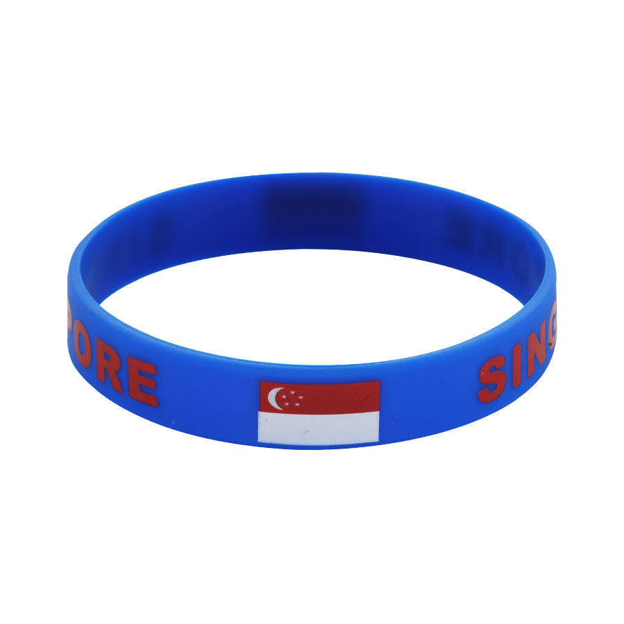 Bracelet drapeau silicone unisexe – accessoire sport 20 cm, style FIFA
