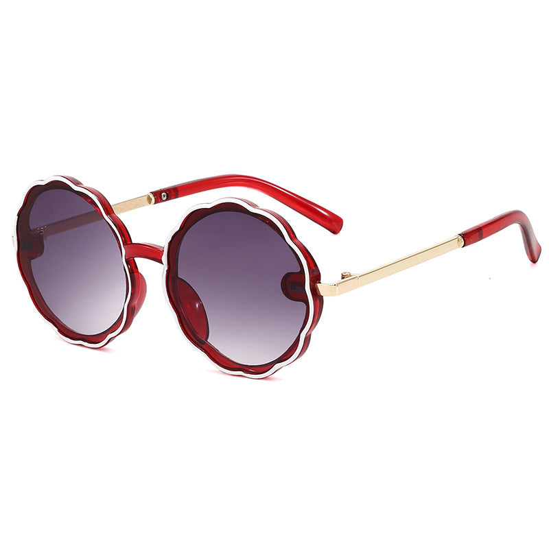 Lunettes de soleil vintage rondes cadre vague – enfants Carvose Chic