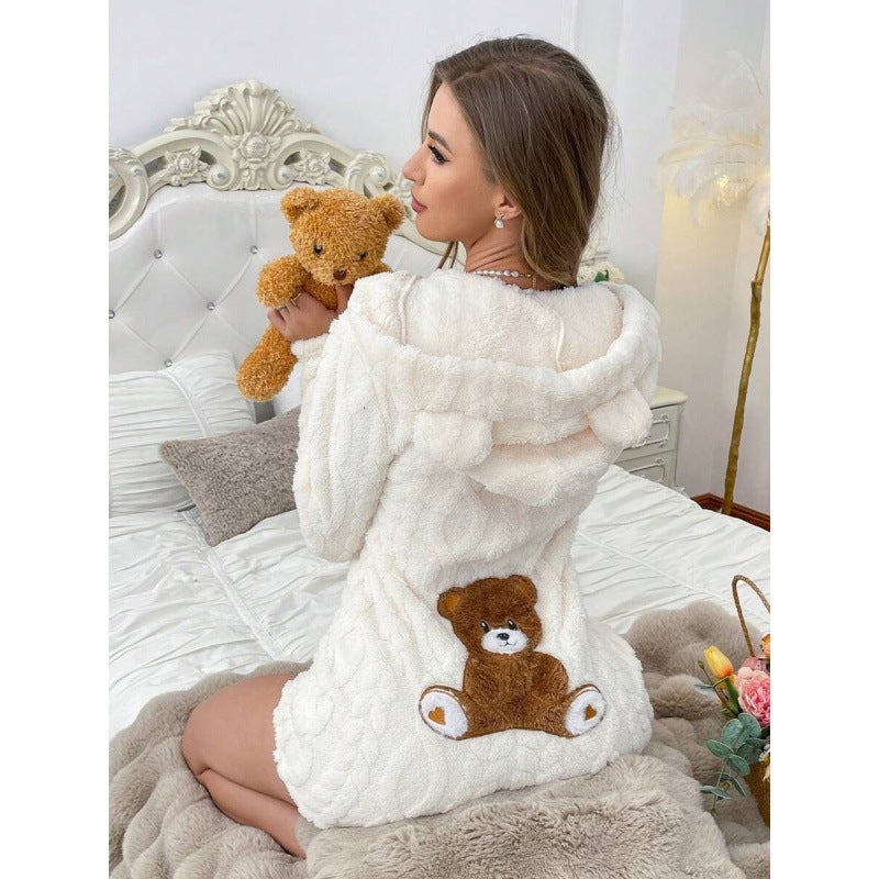 VÊTEMENT DE NUIT FEMME TENDANCE – PYJAMA UNE ÉPAULE VELLOURS SUÉDÉ MAXI