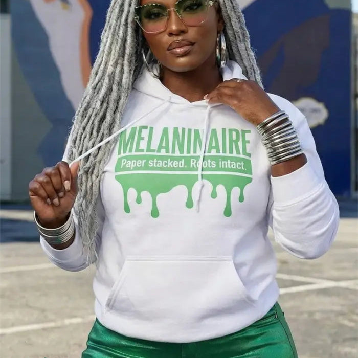 Sweat hoodie drop-shoulder taille européenne, style sport décontracté.