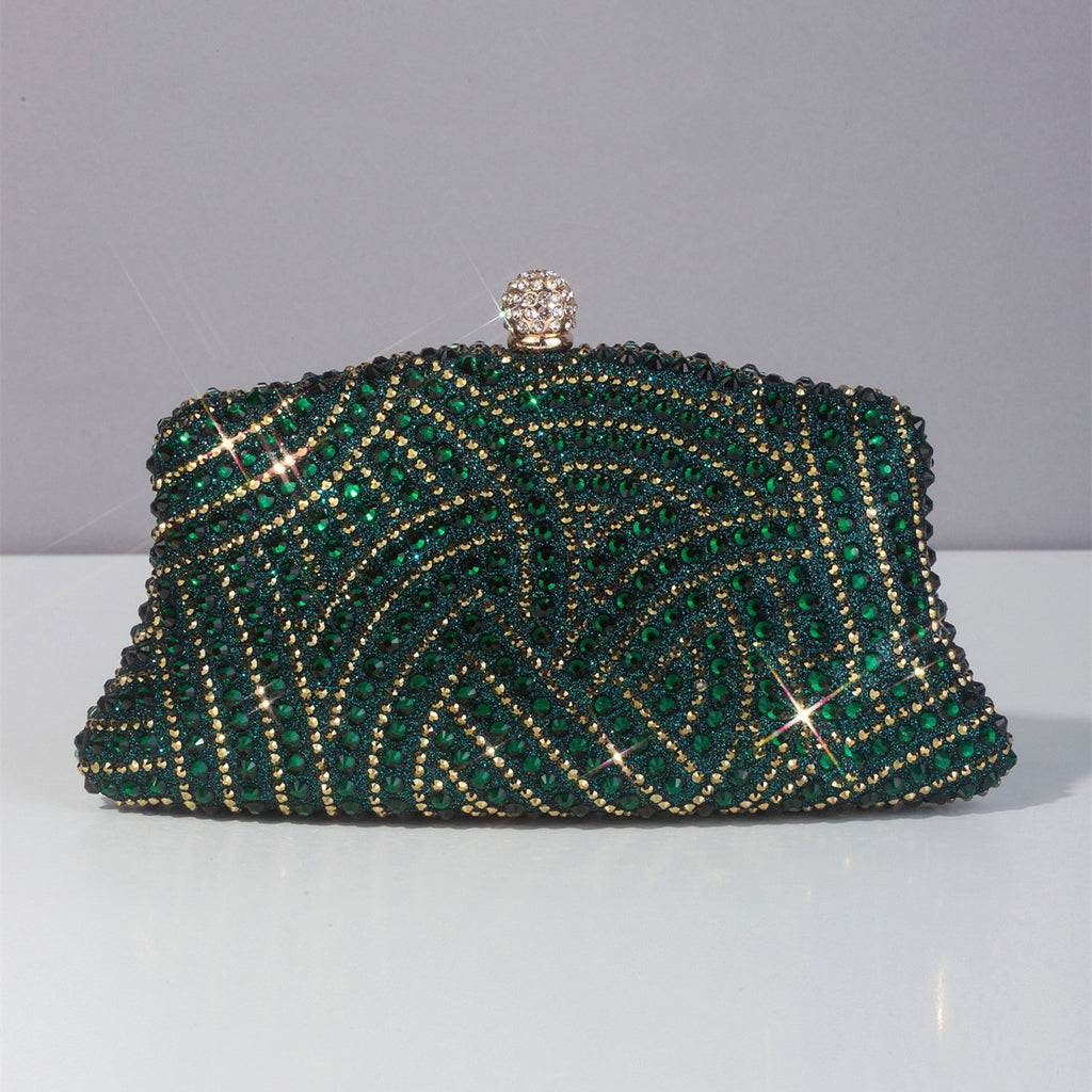 Pochette de soirée élégante et scintillante ornée de strass