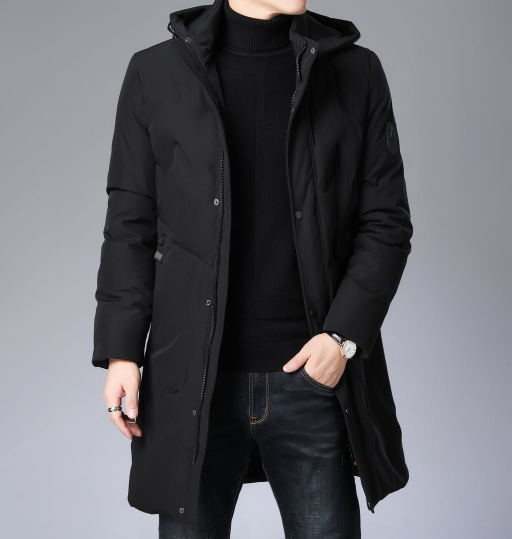 Manteau à capuche ample homme grande taille – respirant et résistant XL-5XL noir/gris