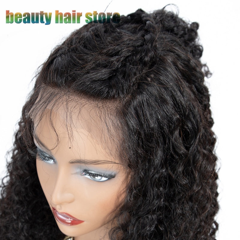 Perruque lace front brésilienne kinky curly 150% – cheveux naturels 8-24 pouces