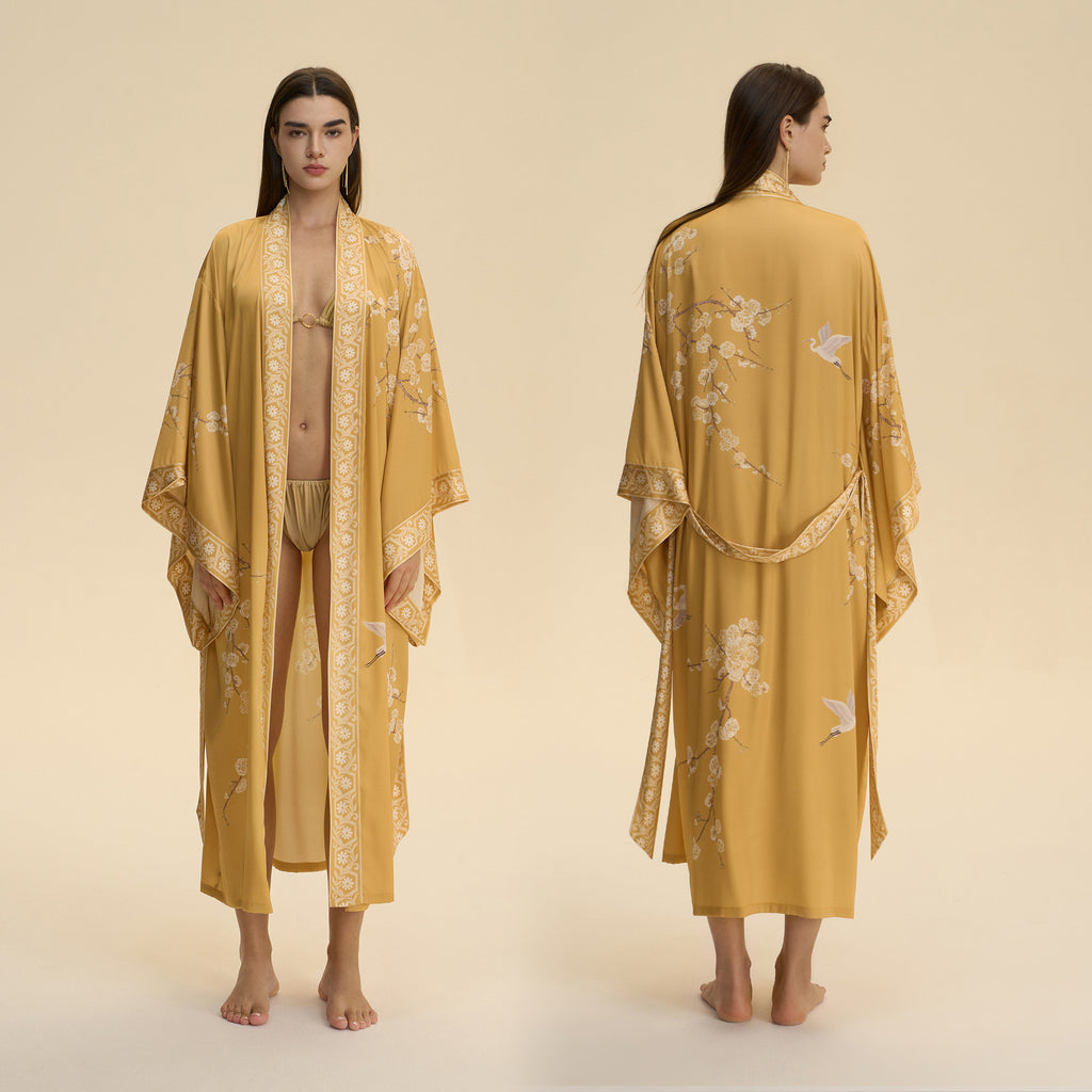 Túnica cardigan estilo kimono