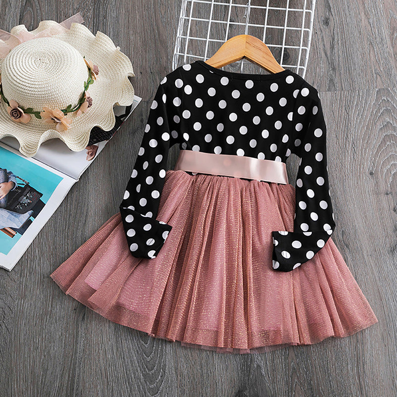Robe princesse lunatique à pois.