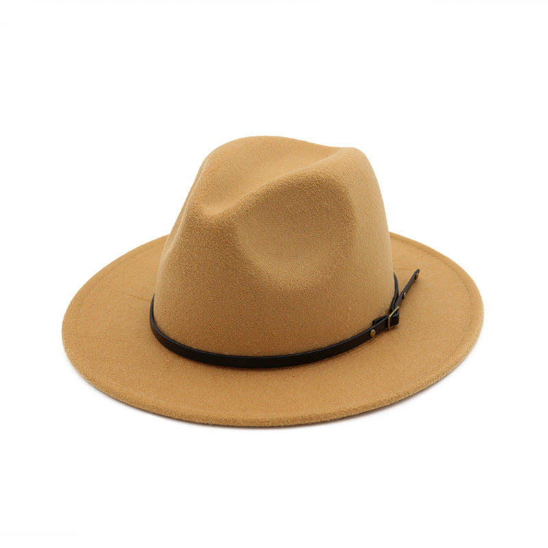 Chapeau fedora en laine automne-hiver – Fedora noir/rouge homme femme style église Panama