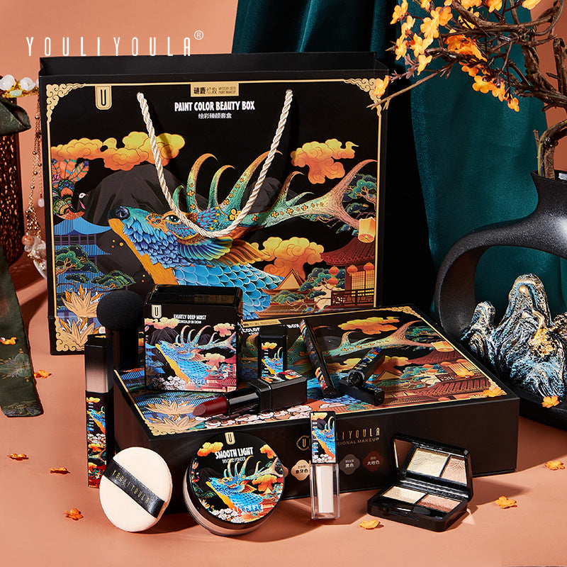 Coffret maquillage 9 pièces – Poudre, BB crème cushion et rouge à lèvres – Kit maquillage abordable