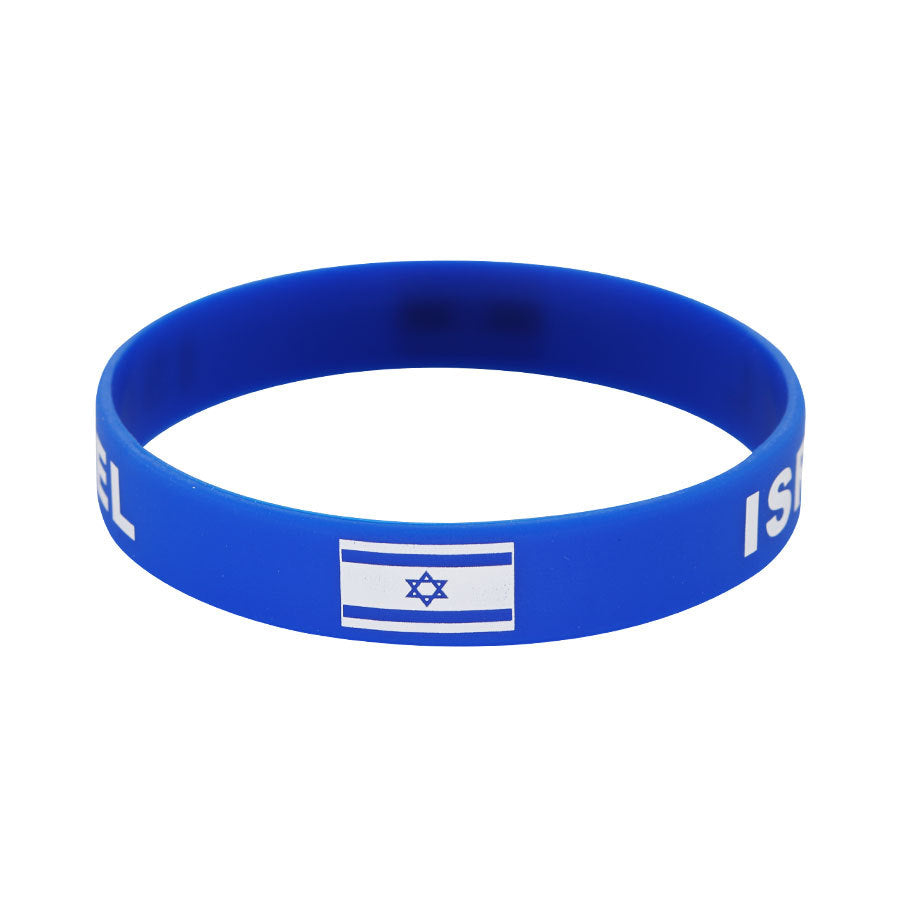 Bracelet drapeau silicone unisexe – accessoire sport 20 cm, style FIFA