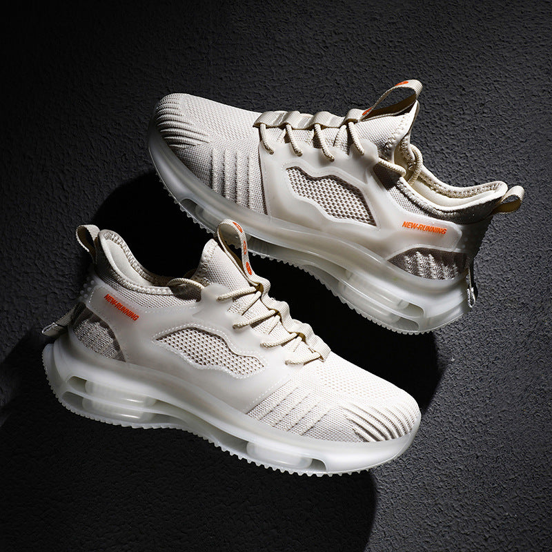 Sneakers amorti air double épaisseur, idéales pour déplacements.