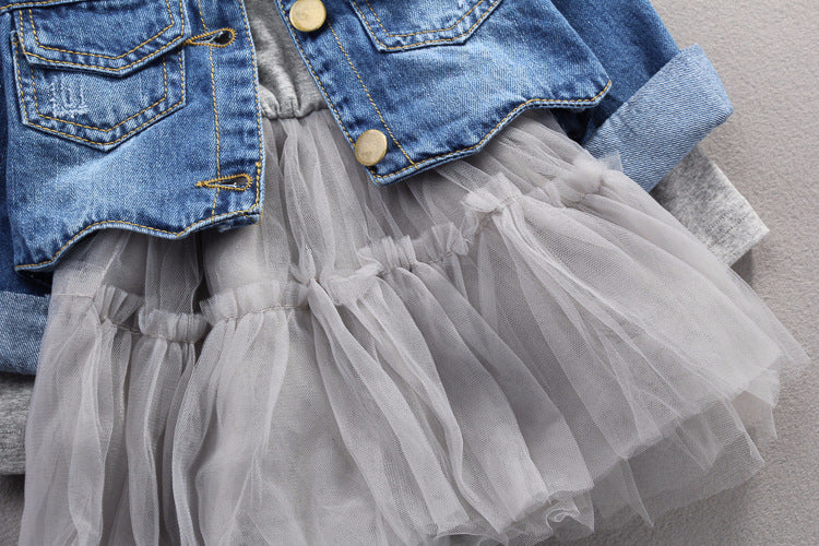 Jupe en denim enfant en coton
