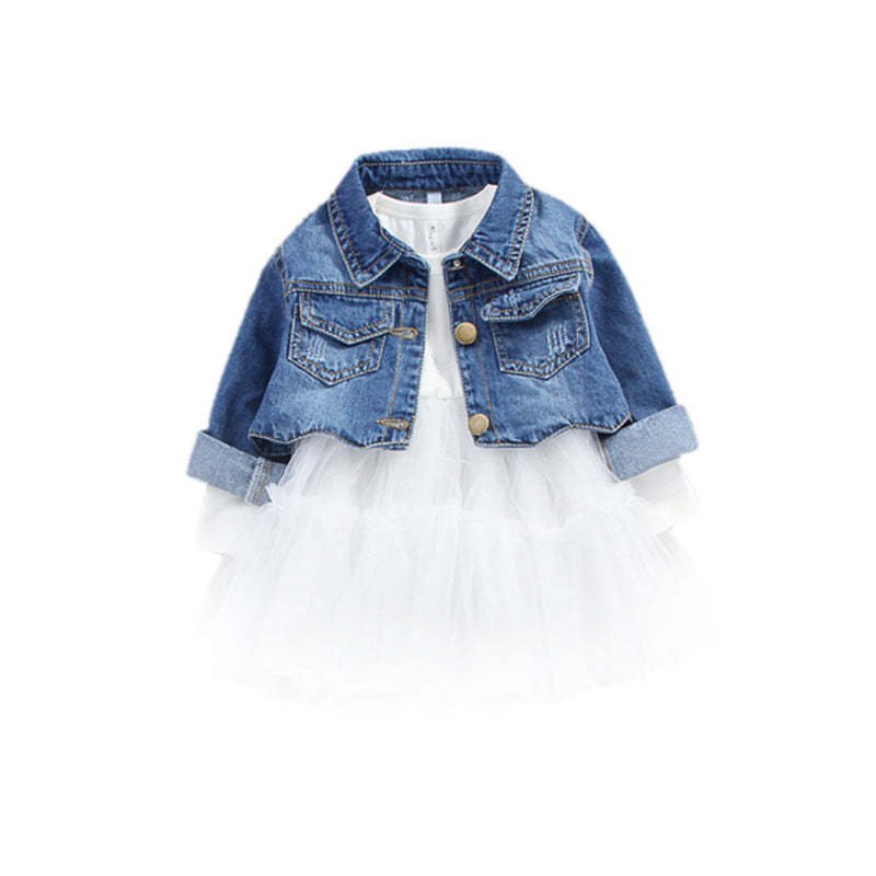 Jupe en denim enfant en coton