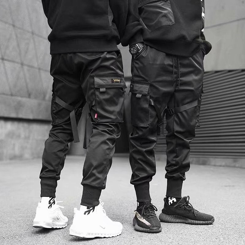 Jogging cargo homme streetwear ample à poches