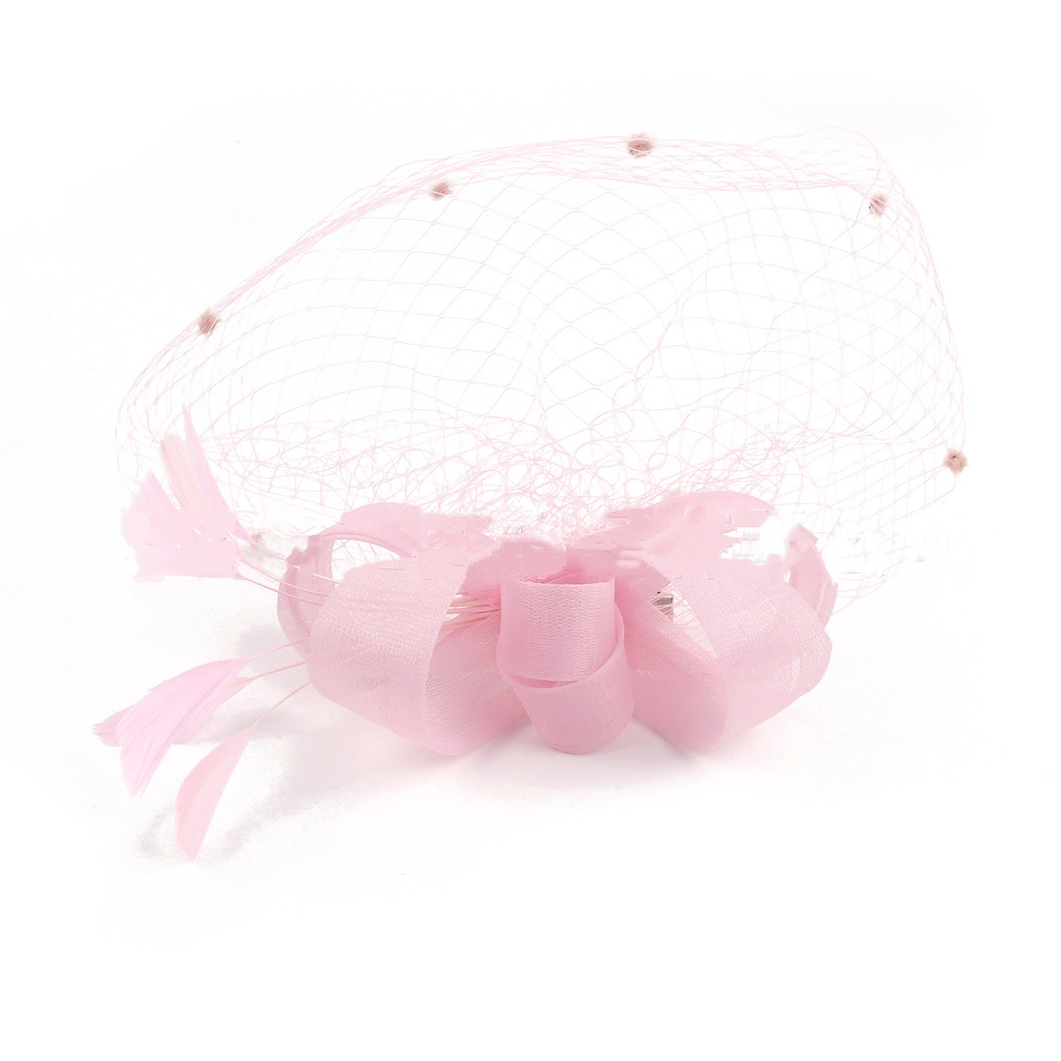 VOILE MARIÉE NOEUDS CHEVEUX CHAPEAU FASCINATEUR FLEURS FILET PAPILLONS