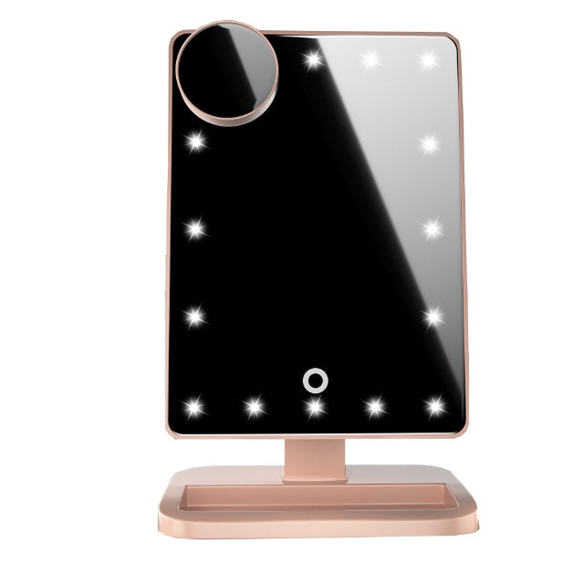 Miroir de Maquillage LED Tactile avec Bluetooth – Lumière & Élégance