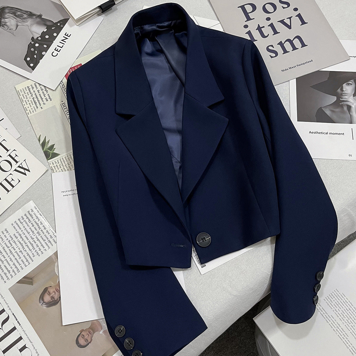 Blazer Chic Style Commuter Femme Petite Taille
