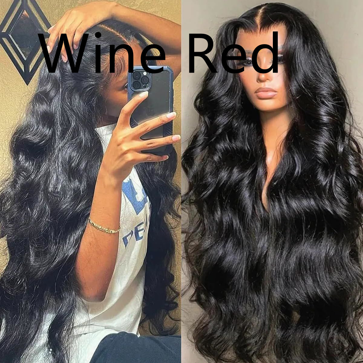 Perruque complète curly long synthetic big waves ultra-réaliste