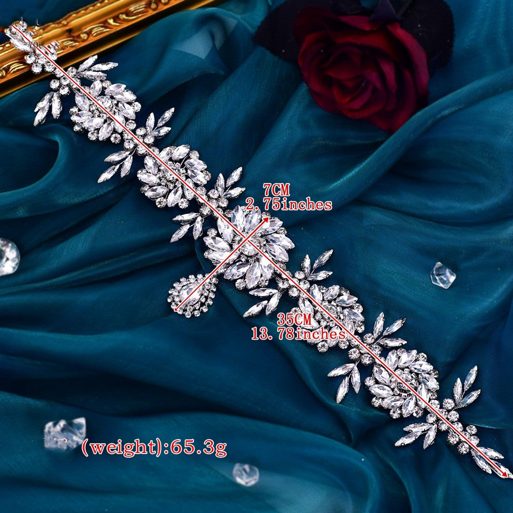 SERRE-TÊTE MARIAGE FLORAL STRASS 3D – BIJOU DE TÊTE ÉLÉGANT ARGENT/OR HP440