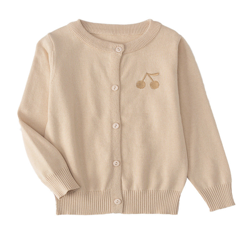 Pull en coton à cerises pour filles