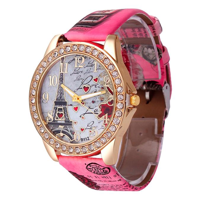 Montre bracelet femme Tour Eiffel – design vintage et chic