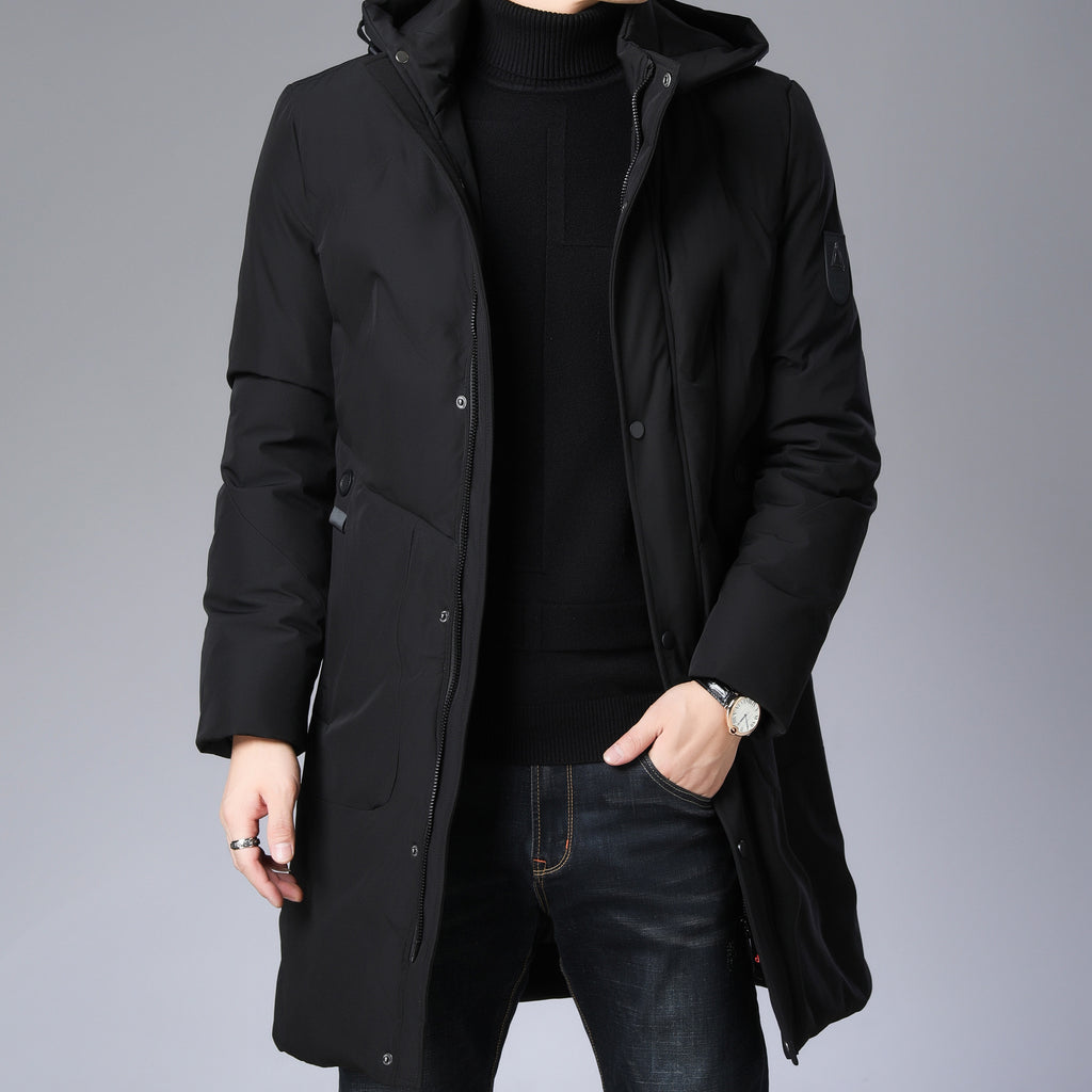 Manteau à capuche ample homme grande taille – respirant et résistant XL-5XL noir/gris