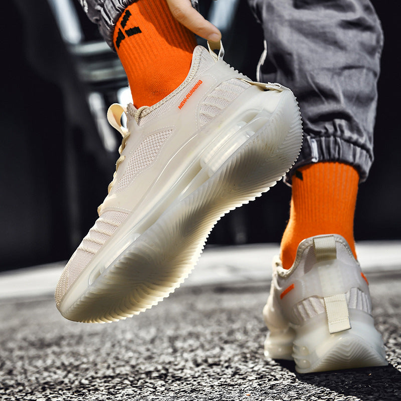 Sneakers amorti air double épaisseur, idéales pour déplacements.