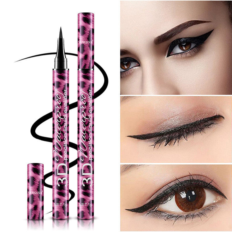 Set mascara noir + eyeliner léopard rouge 8836 – waterproof 4D volume
