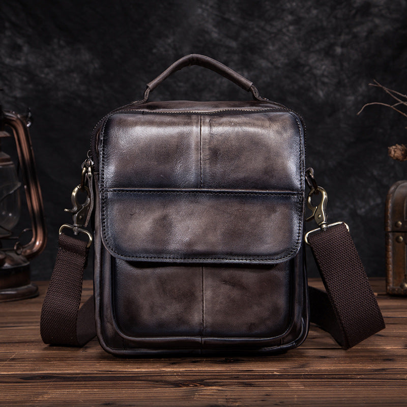 Sac Messenger cuir vachette homme – Tote élégant décontracté bandoulière cross body Original