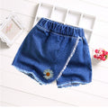 Short en denim délavé sable fille