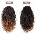 Perruque queue-de-cheval boucles crépues afro petites volume naturel