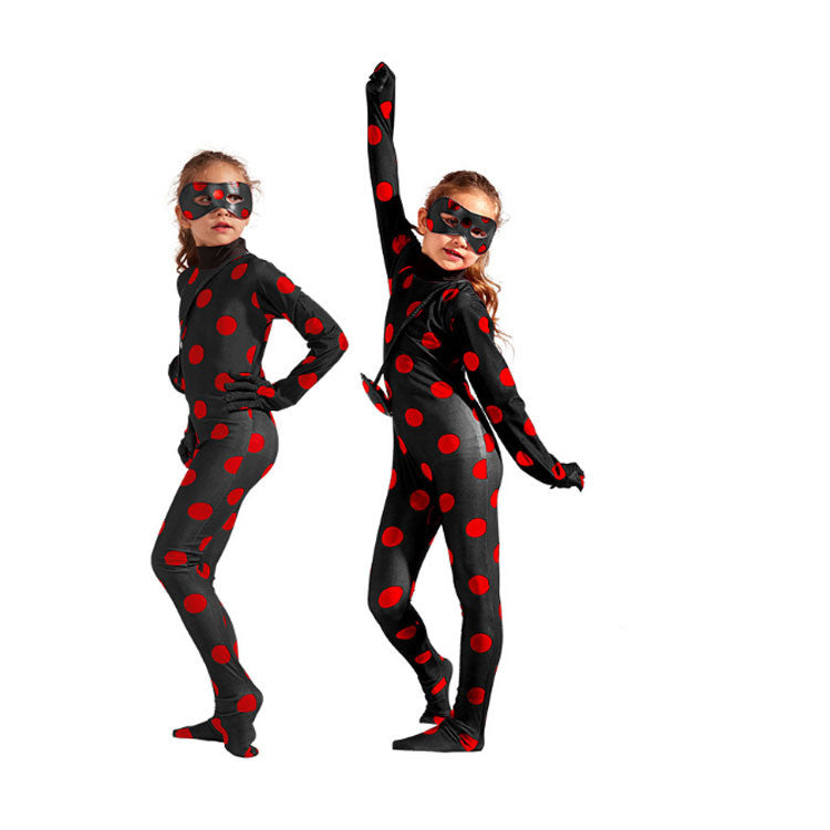 Costume chaud Chat Noir cosplay enfant fille Et garçon , idéal carnaval, Halloween et soirées.