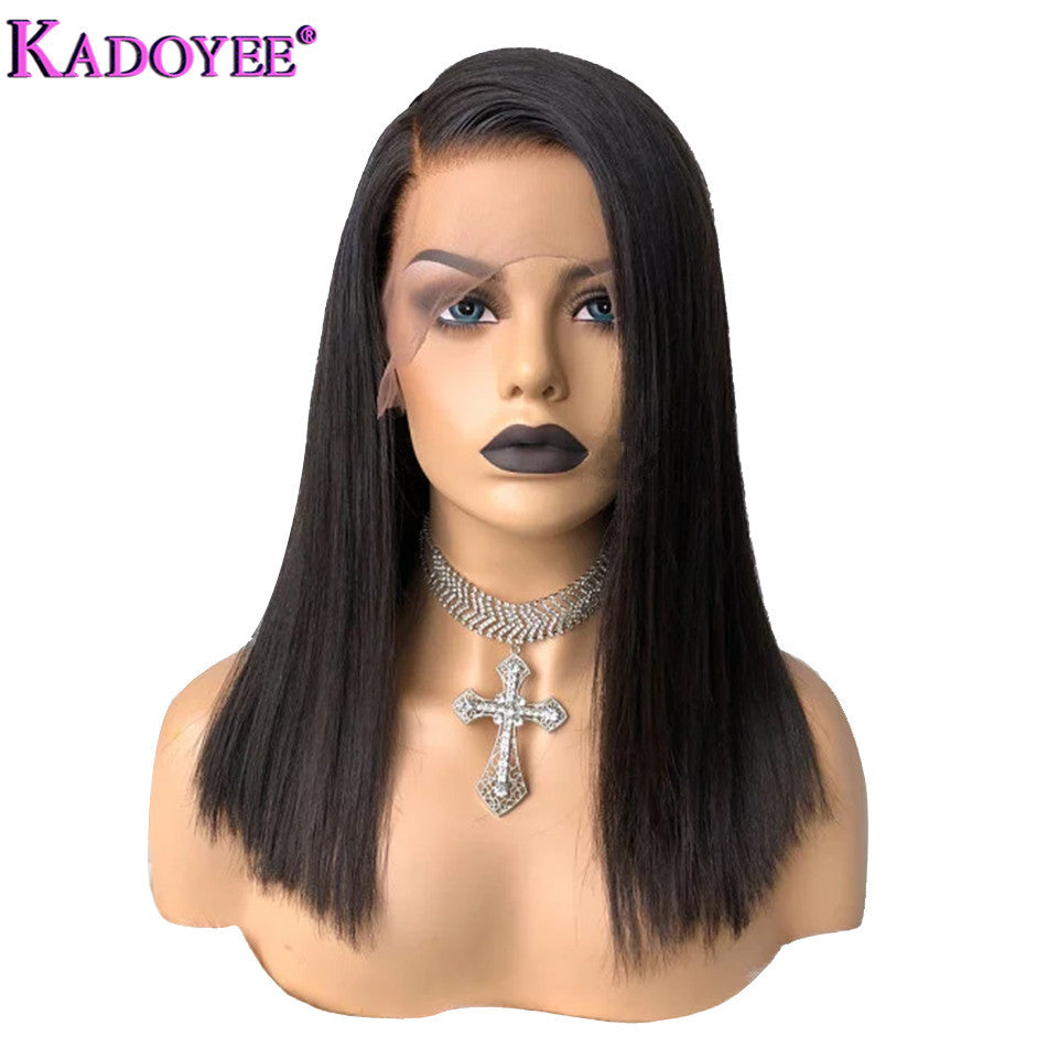 Perruque Kadoyee lace front cheveux humains 8-12" – 13x4 densité 150%