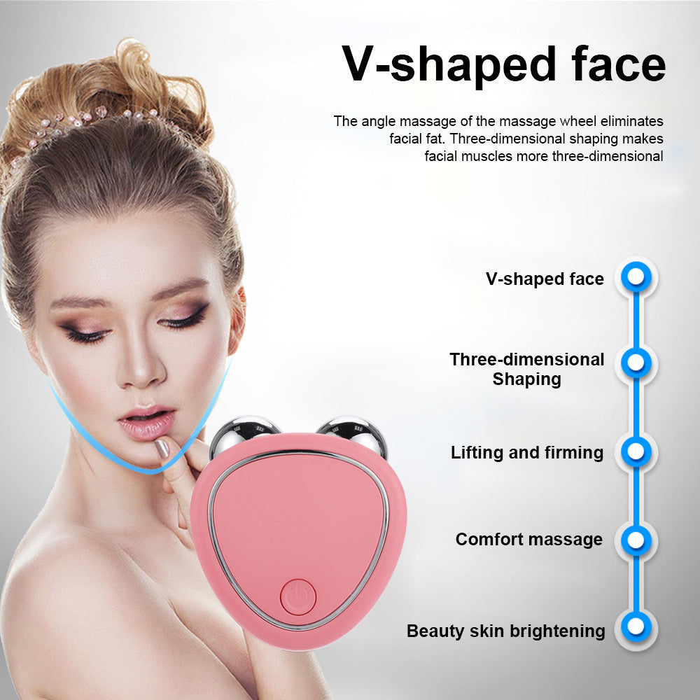 Appareil de beauté à micro-courant, rouleau de massage pour le visage