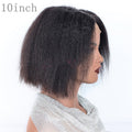Perruque front lace kinky straight 100% cheveux naturels volume