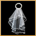Voile de couronne de mariée blanc et rose blanche pour enterrement de vie de garçon
