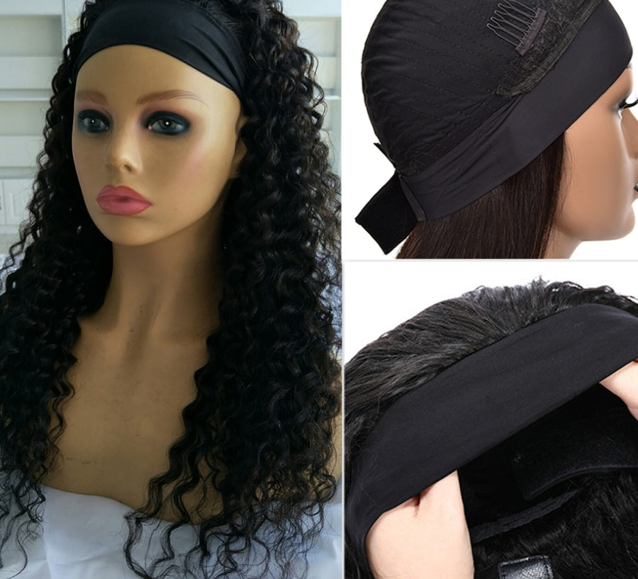 Perruque headband synthétique ladies, pose 30 secondes facile