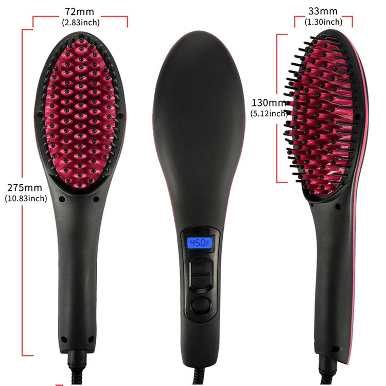 Peigne lisseur électrique Magic Shun – ion négatif, affichage LED, 50W