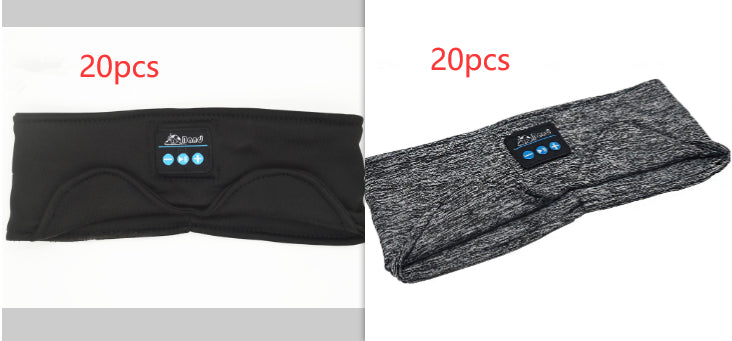 Bandeau Bluetooth de sommeil 2 en 1 – Masque de nuit avec écouteurs sans fil, noir et gris