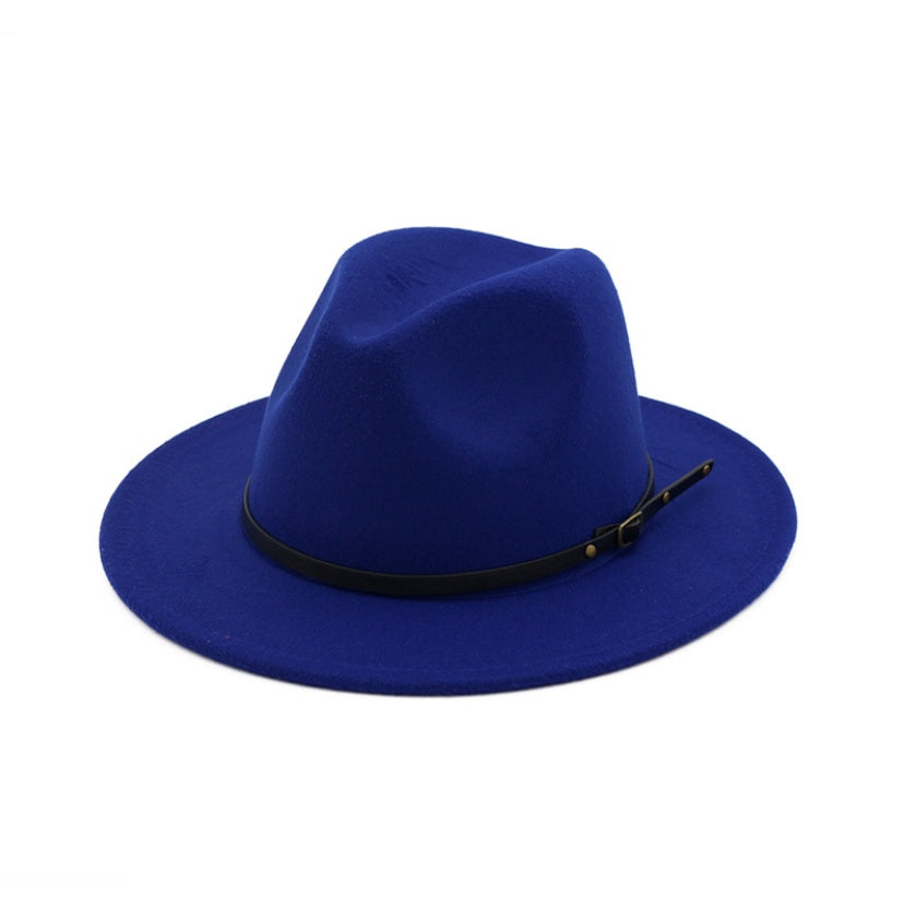 Chapeau fedora en laine automne-hiver – Fedora noir/rouge homme femme style église Panama